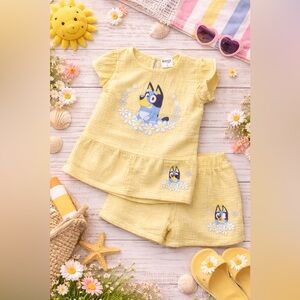 🐾 Bluey 2-Piece Outfit Set | Shirt & Shorts | Size 5T